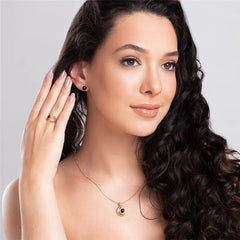 ANEL DOURADO AJUSTAVEL LUA PEDRA CABOCHÃO
