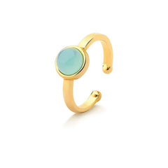 ANEL DOURADO AJUSTAVEL PEDRA CABOCHAO 6,5mm