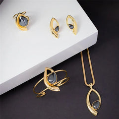 ANEL DOURADO DE REGULAGEM DETALHES HEMATITA