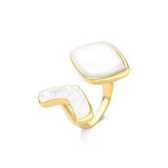 ANEL AURA REGULÁVEL COM DETALHE EM PEDRA FRAGMENTADA