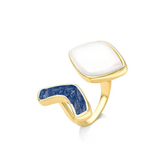 ANEL AURA REGULÁVEL COM DETALHE EM PEDRA FRAGMENTADA