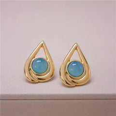 BRINCO DOURADO LIS PEDRA NATURAL CLÁSSICOS