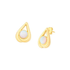 BRINCO DOURADO LIS PEDRA NATURAL CLÁSSICOS