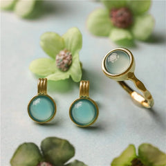 BRINCO DOURADO CABOCHÃO 8MM COM MINI DETALHES