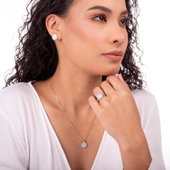 BRINCO SLIM DOURADO CABOCHÃO QUADRADO 10X10