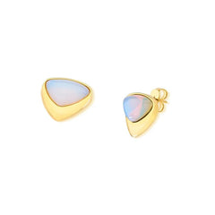 BRINCO DOURADO PEDRA STILETTO CABOCHÃO