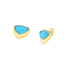BRINCO DOURADO PEDRA STILETTO CABOCHÃO