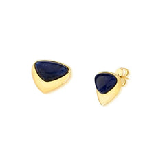 BRINCO DOURADO PEDRA STILETTO CABOCHÃO
