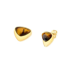 BRINCO DOURADO PEDRA STILETTO CABOCHÃO