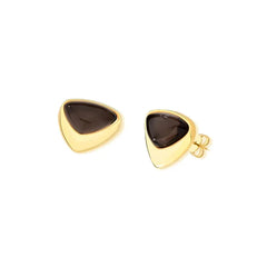 BRINCO DOURADO PEDRA STILETTO CABOCHÃO