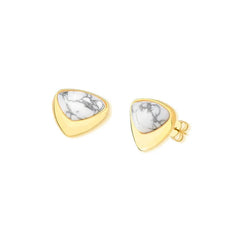 BRINCO DOURADO PEDRA STILETTO CABOCHÃO