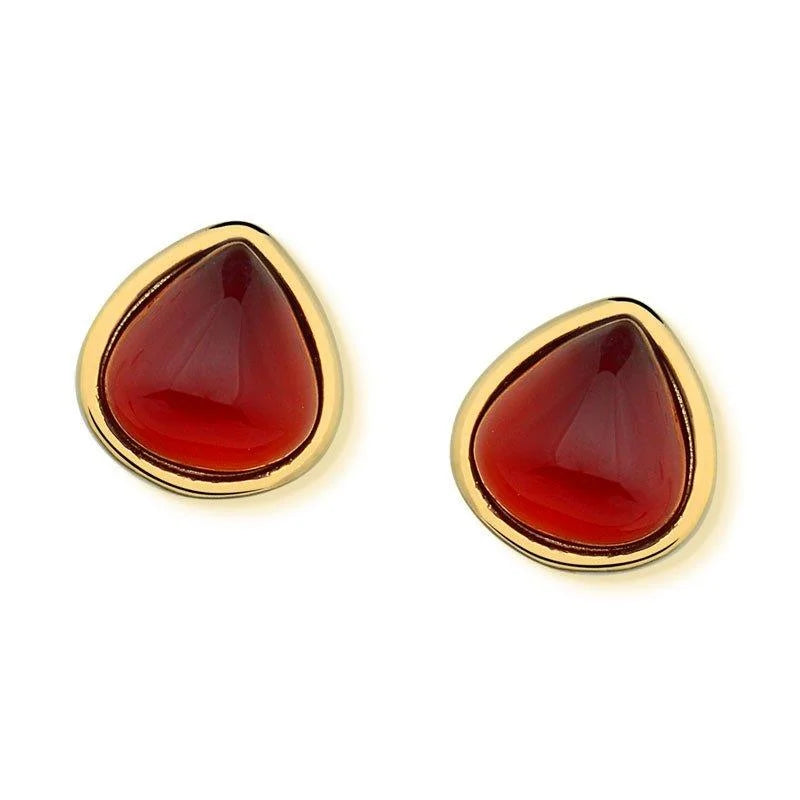 BRINCO TOQUE MINIMALISTA GOTA CABOCHÃO DOURADO