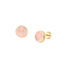BRINCO DOURADO PEDRA CABOCHÃO 12MM