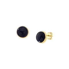 BRINCO DOURADO PEDRA CABOCHÃO 12MM