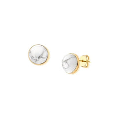 BRINCO DOURADO PEDRA CABOCHÃO 12MM
