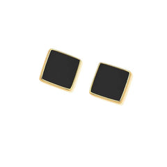 BRINCO DOURADO GEOMETRICO COM PEDRA NATURAL