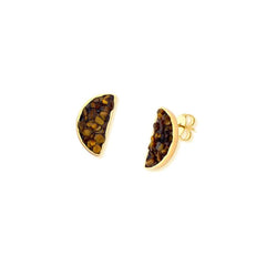 BRINCO MEIA LUA DOURADO FRAGMENTOS