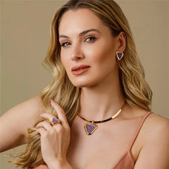 CONJUNTO LÚMEN ARO DOURADO DETALHE SOFISTICADO FRAGMENTOS