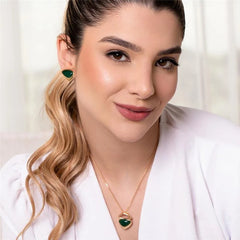 CONJUNTO DOURADO PEDRA STILETTO CABOCHÃO