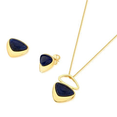 CONJUNTO DOURADO PEDRA STILETTO CABOCHÃO