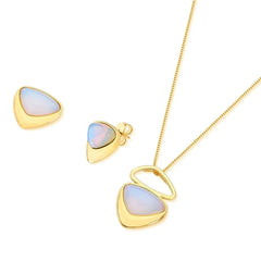 CONJUNTO DOURADO PEDRA STILETTO CABOCHÃO