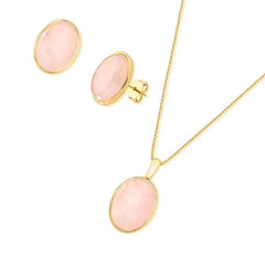 CONJUNTO CLÁSSICOS BÁSICOS DOURADO PEDRA OVAL