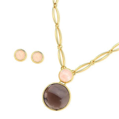 CONJUNTO ELEGANCE DOURADO DUAS PEDRAS CABOCHÃO