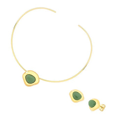 CONJUNTO CURVAS DOURADO COM ARO FINO
