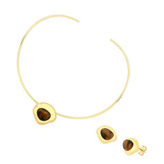 CONJUNTO CURVAS DOURADO COM ARO FINO