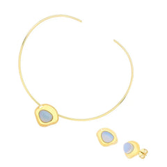 CONJUNTO CURVAS DOURADO COM ARO FINO