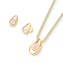 CONJUNTO FORMATO GOTA NEW PEDRA DOURADO