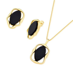 CONJUNTO DOURADO GEOMÉTRICO ESSENCIAL