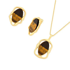 CONJUNTO DOURADO GEOMÉTRICO ESSENCIAL