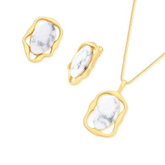 CONJUNTO DOURADO GEOMÉTRICO ESSENCIAL