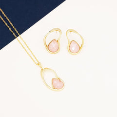 CONJUNTO FORMAS DOURADO FACETADO PEROLADO ACQUA LUNA