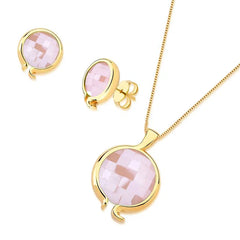 CONJUNTO FACETADO PEROLADO DOURADO PERFECT