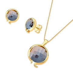 CONJUNTO FACETADO PEROLADO DOURADO PERFECT