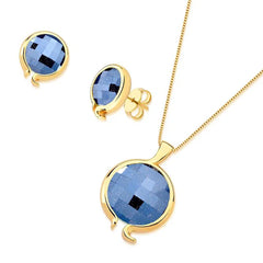 CONJUNTO FACETADO PEROLADO DOURADO PERFECT