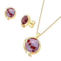 CONJUNTO FACETADO PEROLADO DOURADO PERFECT