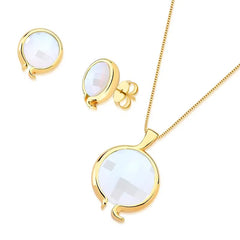 CONJUNTO FACETADO PEROLADO DOURADO PERFECT
