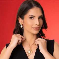 CONJUNTO DOURADO RADIANTE ARO COM PINGENTE