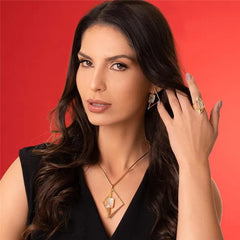 CONJUNTO DOURADO RADIANTE ARO COM PINGENTE