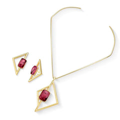 CONJUNTO DOURADO RADIANTE ARO COM PINGENTE
