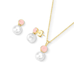 CONJUNTO DOURADO PÉROLA COM DETALHES FRAGMENTADOS