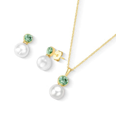 CONJUNTO DOURADO PÉROLA COM DETALHES FRAGMENTADOS