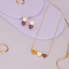 CONJUNTO DOURADO CORAÇÃO VIVA FRAGMENTOS