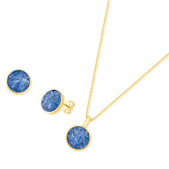 CONJUNTO VIVA DOURADO PEDRAS FRAGMENTADAS FORMATO REDONDO