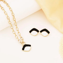 CONJUNTO AURA DOURADO FECHO FRONTAL COM PEDRA FRAGMENTADA