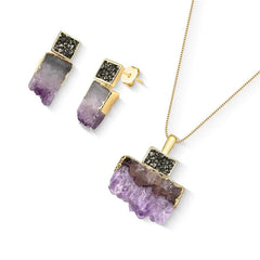 CONJUNTO ENCANTO SUBLIME GEODO NATURAL E FRAGMENTOS