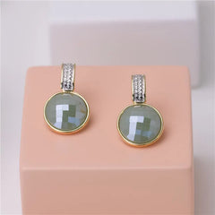 CONJUNTO UP FACETADO PEROLADO DOURADO COM RÓDIO BRANCO